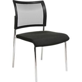 Topstar, Besucherstuhl, 4-Fuß, Netz, ohne Armlehnen, im 2er-Set, schwarz, Besucherstuhl, 4-Fuß, Netz, ohne Armlehnen, im 2er-Set, schwarz