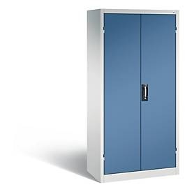 undefined, C+P Akkuladeschrank Comfort mit Vollblechtüren, H 1950 x B 930 x T 500 mm, Lichtgrau/Fernblau, C+P Akkuladeschrank Comfort mit Vollblechtüren, H 1950 x B 930 x T 500 mm, Lichtgrau/Fernblau