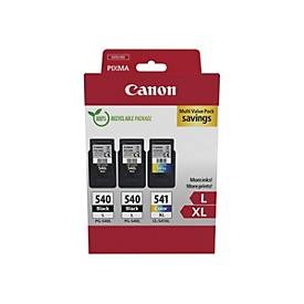 Canon, Canon 540L x2/CL-541XL Multipack - 3er-Pack - Hohe Ergiebigkeit - Schwarz, Farbe (Cyan, Magenta, Gelb) - original - Hängebox, Canon 2xPG540L-BK/1xCL541L-CO