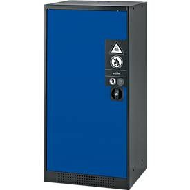 Chemikalienschrank, Flügeltür, 2 Böden, 545x520x1105 mm, enzianblau