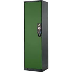Chemikalienschrank, Flügeltür, 3 Böden, 545x520x1950 mm, resedagrün