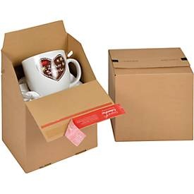 Colompac, ColomPac Faltkartons Euroboxen, Grösse S, 200 x 150 x 200 mm, 20 Stück, ColomPac Faltkarton Eurobox S, Selbstklebeverschluss & Aufreissfaden, Z-Faltung, kombinierbar mit Euro-Paletten, aussen L 200 x B 150 x H 200 mm, innen B 194 mm, 20 Stück, Wellpappe, braun