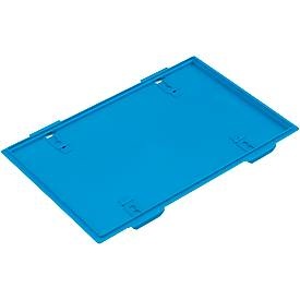 undefined, Deckel für Faltbox 600 x 400 mm, blau, Deckel für Faltbox 600 x 400 mm, blau