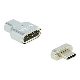 DeLOCK - Thunderbolt / USB-C adapter - USB-C (M) magnetisch bis USB-C (W) - USB 3.2 Gen 2 / Thunderbolt 3 - 20 V - 4.5 A