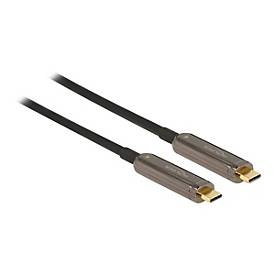undefined, DeLOCK 84104 USB Kabel 15 m USB 3.2 Gen 1 (3.1 Gen 1) USB C Schwarz, Delock Optisches Video USB-C Kabel 15 m