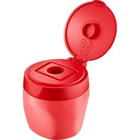 Stabilo, Dosenspitzer STABILO® woody 3in1 für extradicke Stifte in rot, Dosenspitzer STABILO® woody 3in1 für extradicke Stifte in rot
