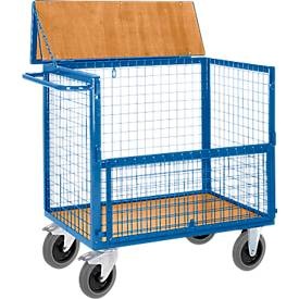 Rollcart Transportsysteme, Drahtkastenwagen, L 1175 x 775 mm, mit Deckel, Drahtkastenwagen, L 1175 x 775 mm, mit Deckel