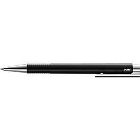 Druckkugelschreiber LAMY 204 Logo M, nachfüllbar, inkl. blauschreibender Großraummine, schwarz