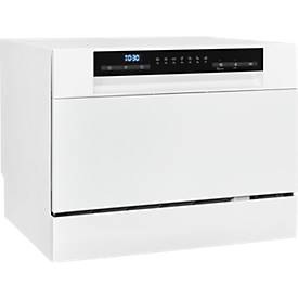 Exquisit, Exquisit GSP206-030D Tischgeschirrspüler, 55 cm breit, Power+ Kurzprogramm, ECO Modus, weiss