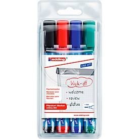 undefined, EDDING Flipchart Marker 383 383-E4 4er Etui, Edding 383, Flipchart Marker, 1-5mm, 383-E4, (4 Farben, Etui)