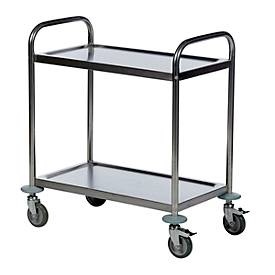 Rollcart Transportsysteme, Edelstahl-Tischwagen 2 Etagen, 825 x 500 mm, Edelstahl-Tischwagen 2 Etagen, 825 x 500 mm