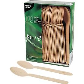 PAPSTAR, Papstar L?ffel Pure Holz 100 St?ck, Papstar Löffel Pure Holz 100 Stück Braun