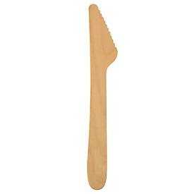 PAPSTAR, Papstar Messer Pure Holz 100 St?ck, Papstar Messer Pure Holz 100 Stück Braun
