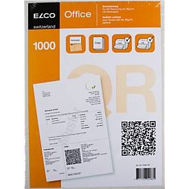 ELCO Classic, Einzahlungsscheine ELCO Classic QR, A4, 90 g/m², weiss, FSC®-zertifiziert, gültig ab 01.07.2020, 1000 Blatt, ELCO Rechnungsformular für QR-Rechnungen, 1000 Stück
