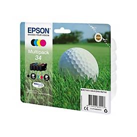 Epson, Epson 34 Multipack - 4er-Pack - Schwarz, Gelb, Cyan, Magenta - Original - Tintenpatrone, EPSON Druckerpatrone MultiPack Bk,C,M,Y passend für: WorkForce Pro WF 3700 Series;WorkForce Pro WF 3720 DW;WorkForce Pro WF 3720 DWF;WorkForce Pro WF 3720 Series;WorkForce Pro WF 3725 DWF