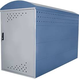 undefined, Fahrradbox Grundelement mit 1 Bogendach blau / grau, Fahrradbox, Grundelement mit 1 Bogendach, blau / grau