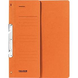 Falken, Falken Hakenmappe halber Deckel und Verschlussmittelchansim DIN A4 Orange Karton, Falken Hakenmappe halber Deckel und Verschlussmittelchansim DIN A4 Orange Karton