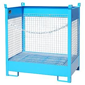undefined, Fass-Stapelpalette Bauer FSP-2 D, Wände aus Drahtgitter, für 2 x 200 l Fass, blau
