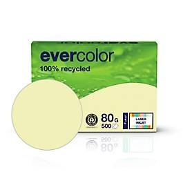 undefined, Farbiges Kopierpapier EVERCOLOR, DIN A4, 80 g/m², hellgelb, 1 Paket = 500 Blatt, Kopierpapier A4 80g hellgelb