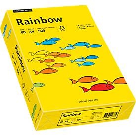 undefined, Papyrus Rainbow A4 500er A4 (210×297 mm) Matt Gelb Druckerpapier, Farbiges Kopierpapier Mondi Rainbow, DIN A4, 80 g/m², intensivgelb, 1 Paket = 500 Blatt