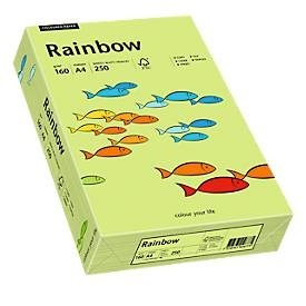 undefined, Papyrus 88042615 A4 (210×297 mm) Matt Grün Druckerpapier, Farbiges Kopierpapier Mondi Rainbow, DIN A4, 160 g/m², leuchtendgrün, 1 Paket = 250 Blatt