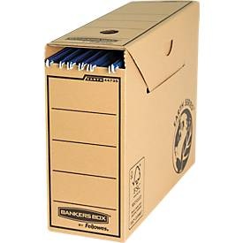 Bankers Box, Fellowes Hängemappenbox Bankers Box® Earth, f. DIN A4 Dokumente, mit Klappe, 10 St., FELLOWES Archivschachtel A4 4473501 Earth Series 273x120x325mm
