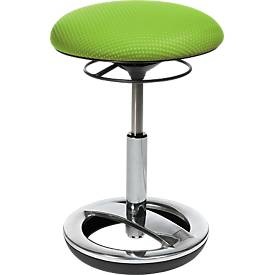 Topstar, Fitness-Hocker SITNESS BOB, ergonomisches Sitzen, Sitzhöhe 440 bis 570 mm, apfelgrün, Gestell verchromt, Fitness-Hocker SITNESS BOB, ergonomisches Sitzen, Sitzhöhe 440 bis 570 mm, apfelgrün, Gestell verchromt