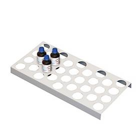 asecos, Flaschengestell für asecos Sicherheitsschränke der UB90 und UB30 Serie, Stahlblech, lichtgrau, B 210 x T 440 x H 30 mm, für 32 Flaschen mit Ø 40 mm, Flaschengestell für asecos Sicherheitsschränke der UB90 und UB30 Serie, Stahlblech, lichtgrau, B 210 x T 440 x H 30 mm, für 32 Flaschen mit Ø 40 mm