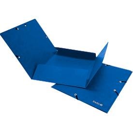Biella, Gummibandmappe Biella, DIN A4, bis 200 Blatt, L 318 x B 242 x H 5 mm, Karton, blau, 5 Stück, 