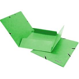 Biella, Gummibandmappe Biella, DIN A4, bis 200 Blatt, L 318 x B 242 x H 5 mm, Karton, hellgrün, 5 Stück, 