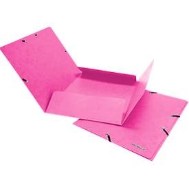 Biella, Gummibandmappe Biella, DIN A4, bis 200 Blatt, L 318 x B 242 x H 5 mm, Karton, rosa, 5 Stück, Gummibandmappe Biella, DIN A4, bis 200 Blatt, L 318 x B 242 x H 5 mm, Karton, rosa, 5 Stück