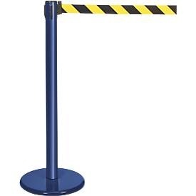 Guidesystems, Gurtpfosten blau, Gurt schwarz/gelb, Gurtpfosten blau, Gurt schwarz/gelb