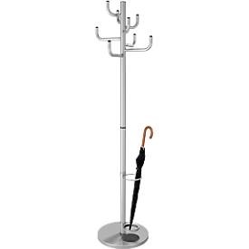 Kerkmann, Garderobenständer Likaven, Kerkmann Garderobenständer 8 Haken Aluminium Silber