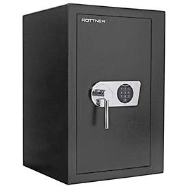 Rottner, Rottner Monaco 65 mit Elektronikschloss Tresor, Geschäftstresor Rottner Monaco 65, Elektronikschloss, B 435 x T 445 x H 655 mm, Stahl, schwarz