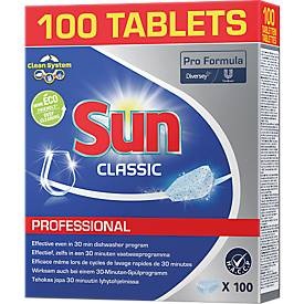 Sun, Geschirrreiniger-Tabs Sun Professional Classic, hochkonzentriert, umweltfreundlich, 100 Stück, 