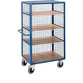 Rollcart Transportsysteme, Gitter-Regalwagen, 1150 x 750 x 1800 mm, mit einhängbarer Vorderwand, Gitter-Regalwagen, 1150 x 750 x 1800 mm, mit einhängbarer Vorderwand