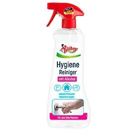 Poliboy, Hygienereiniger Poliboy, für Oberflächen, mit frischem Orangenduft, lebensmittelsicher, 0,5 l in Recycling-Sprühflasche, 