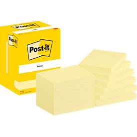 POST-IT, Post-it Sticky Haftnotizen 657-CY 76 x 102 mm 100 Blatt pro Block Gelb 12 Stück, Post-it Notizzettel 102 x 76 mm, Gelb, 12 Blöcke