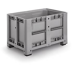 Industriebox, mit 4 Füssen, geschlossen m. Entnahmeklappe, 470 Liter