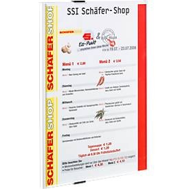 Durable, DURABLE Infotafel in Rippenoptik mit Acrylplatte DIN A3, BxH 297 x 420 mm, VE 1 Stk, DURABLE Türschild, Rippenoptik mit Acrylplatte, mit Kartoneinlage, BxH 297 x 420 mm, VE 1 Stk