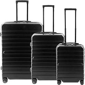 undefined, JSA Reisekoffer-Set 3-teilig, Tragegriff, TSA-Schlösser, Teleskopsystem, 360° Leichtlaufrollen, ABS, schwarz, JSA Reisekoffer-Set 3-teilig, Tragegriff, TSA-Schlösser, Teleskopsystem, 360° Leichtlaufrollen, ABS, schwarz