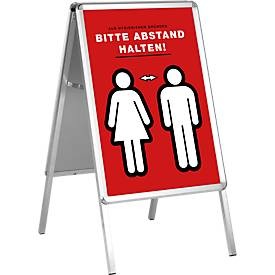 undefined, Kundenstopper A1, wetterfest, Kundenstopper, Format A1, beidseitig nutzbar, Antireflex-Folie, wetterfest, B 639 x T 700 x H 1120 mm, ohne Plakat