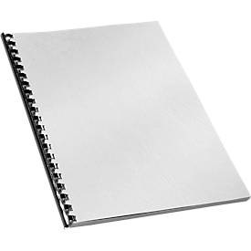 GBC, Karton, ledergenarbt, DIN A4, weiß, 100 Stück, GBC Einbanddeckel Leather Grain A4 100 Stück, Weiss