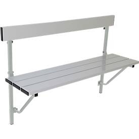Sypro, Klappbank, Alu, L 1200 mm, lichtgrau (RAL 7035), Klappbank, Alu, L 1200 mm, lichtgrau (RAL 7035)