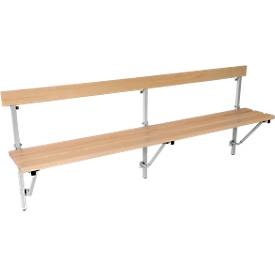 Sypro, Klappbank, Holz, L 2000 mm, lichtgrau (RAL 7035), Klappbank, Holz, L 2000 mm, lichtgrau (RAL 7035)