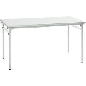 undefined, Klapptisch, stabiles 4-Fußgestell mit Spezial-Klappbeschlag, B 1200 x T 800 x H 725 mm, lichtgrau/lichtgrau, Klapptisch, stabiles 4-Fußgestell mit Spezial-Klappbeschlag, B 1200 x T 800 x H 725 mm, lichtgrau/lichtgrau