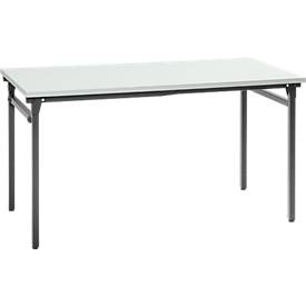 undefined, Klapptisch, stabiles 4-Fussgestell mit Spezial-Klappbeschlag, B 1200 x T 800 x H 725 mm, lichtgrau/lichtgrau, Klapptisch, stabiles 4-Fussgestell mit Spezial-Klappbeschlag, B 1200 x T 800 x H 725 mm, lichtgrau/schwarz