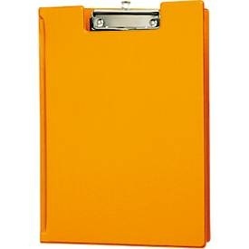Maul, MAUL Klemmmappe, DIN A4, mit Aufhängeöse, orange, Klemmmappe MAUL, DIN A4, mit Metallklammer, Stiftehalter, 319 x 229 x 13 mm, Karton mit Folienüberzug, orange