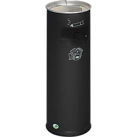VAR, VAR® Ascher-Abfall-Kombination, Standmodell, 16,7 Liter, schwarzgrau, VAR® Ascher-Abfall-Kombination, Standmodell, 16,7 Liter, schwarzgrau