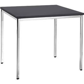 undefined, Konferenztisch, 800 x 800 mm, schwarz, Konferenztisch, 800 x 800 mm, schwarz